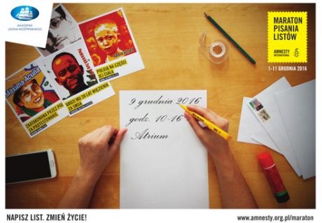 ALK zaprasza do udziału w Maratonie Pisania Listów z Amnesty International