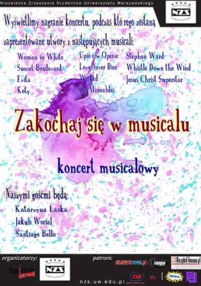 Koncert musicalowy - plakat