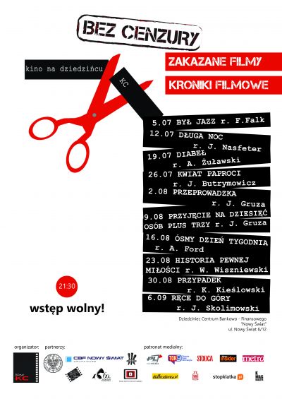 Kino letnie „Bez cenzury” - plakat
