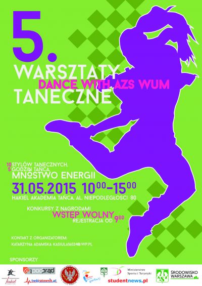 5 Warsztaty Taneczne Dance with AZS WUM - plakat