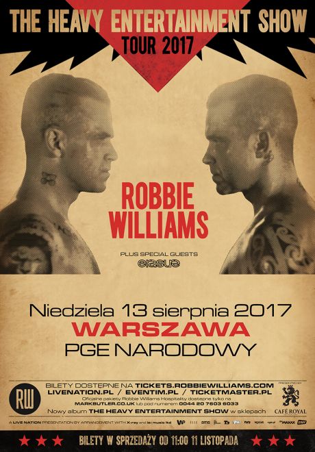 ROBBIE WILLIAMS wystąpi w Warszawie