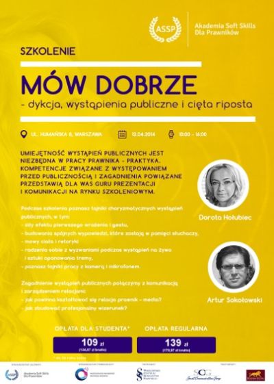 Plakat - mów dobrze