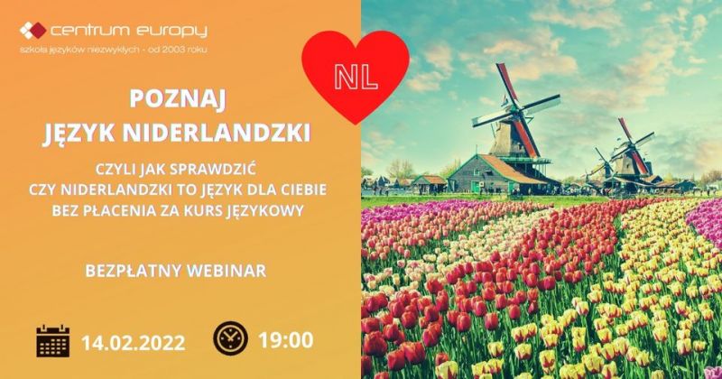 Poznaj język niderlandzki - spotkanie online z Centrum Europy